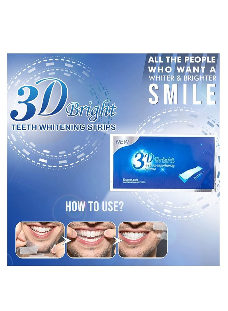 Kanza 3D Bright Teeth Whitening Strips Safe Formula 100% Genuine Branded  PAP+ Teeth Whitening Strips 10 Treatments Professional Teeth Whitener for Teeth Enamel & Stains Removal | Unisex - Image 3